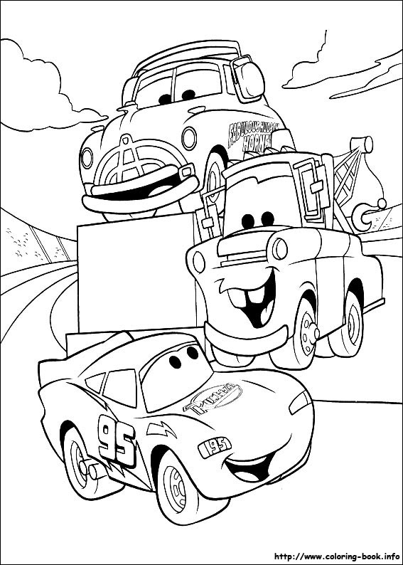 Plansa de colorat cu Cars pixar 118 22